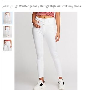 White High Waisted Jeans